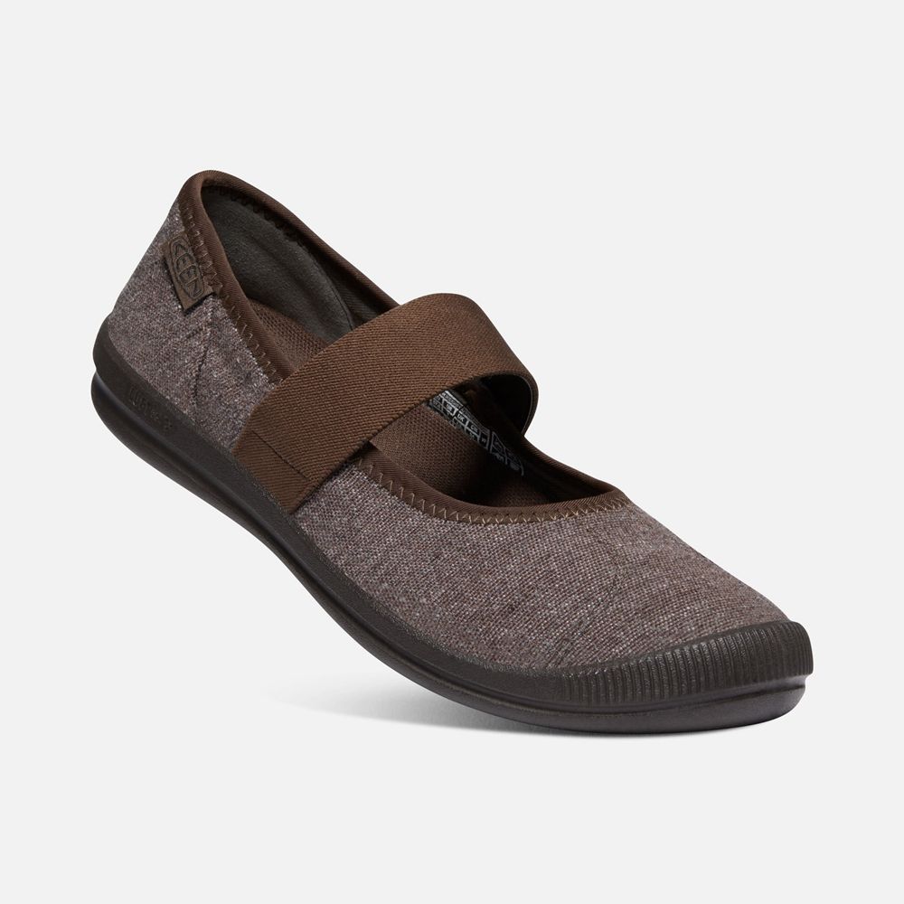 Keen Slip-On Kadın Kahverengi - Lorelai Mary Jane Kanvas Shoess - Türkiye QDZP78201